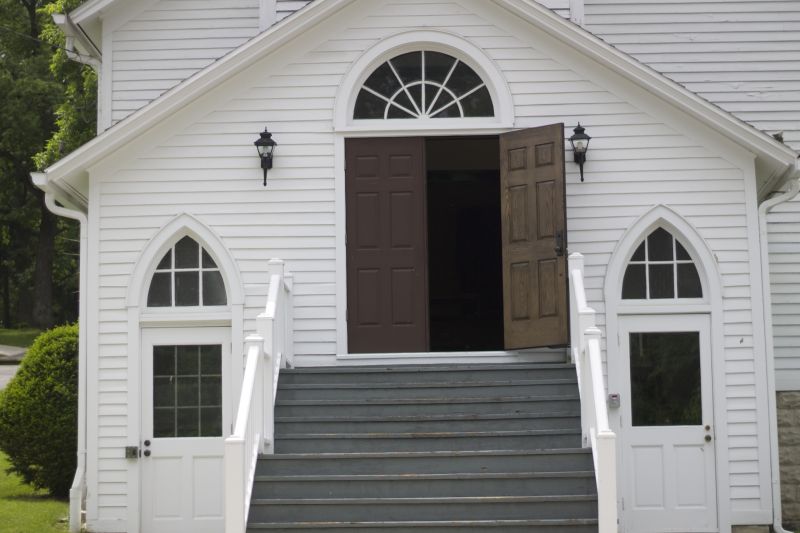Church Door Installation in Summer