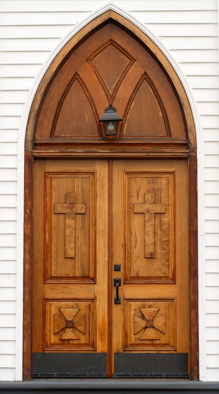 Church Door Renovation in Fall